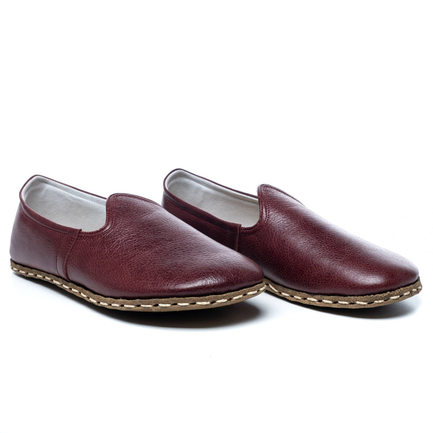 Bordeaux-Barfußschuhe für Damen