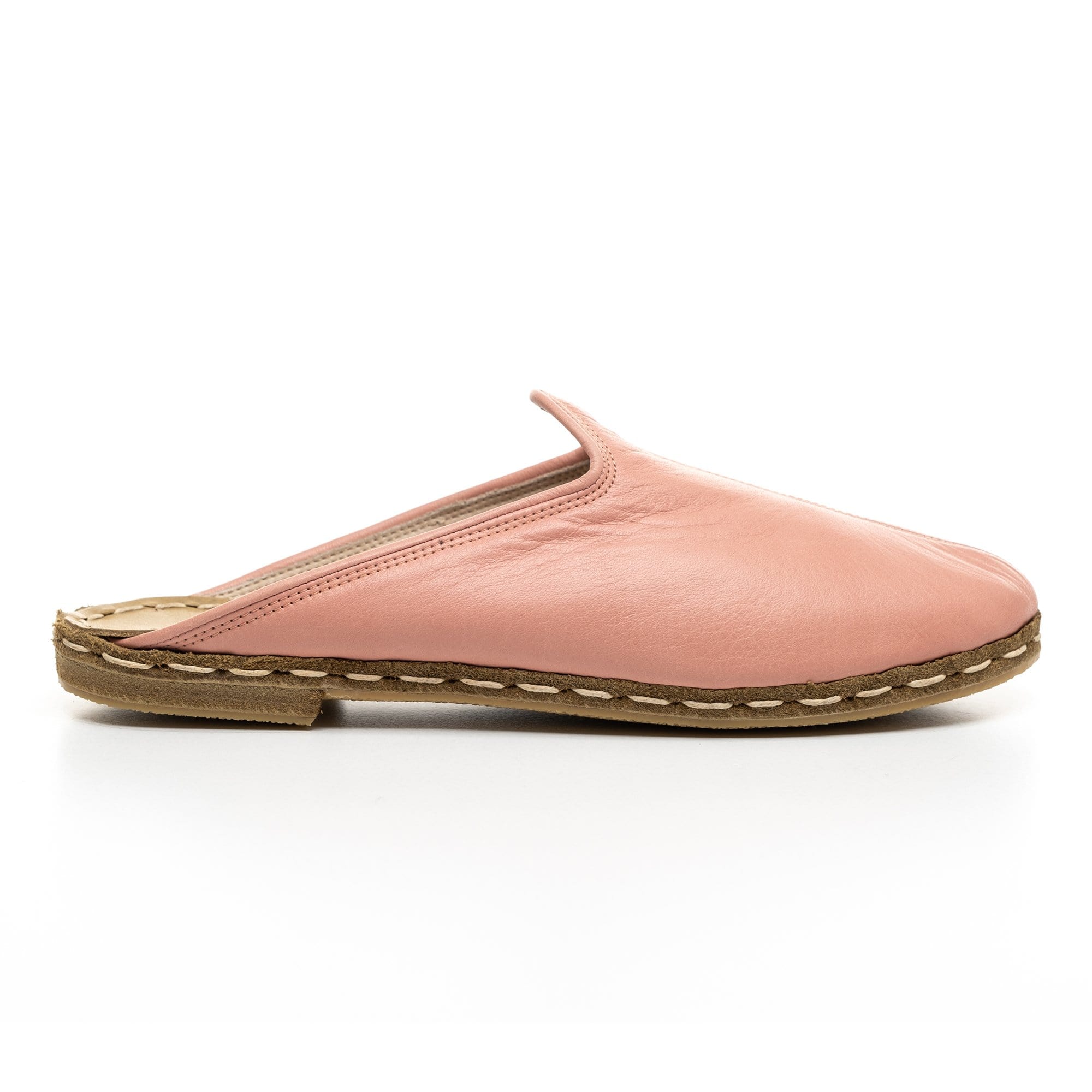 Women Pink Leather Handmade Slipper, Casual Shoes, Unisex Slipper, Yemeni Shoes, Flat 2024 Slipper, Comfortable Slipper