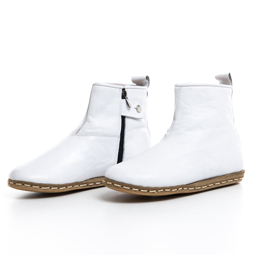 White - Turkish Boots for Women & Men : Atlantis Handmade Shoes