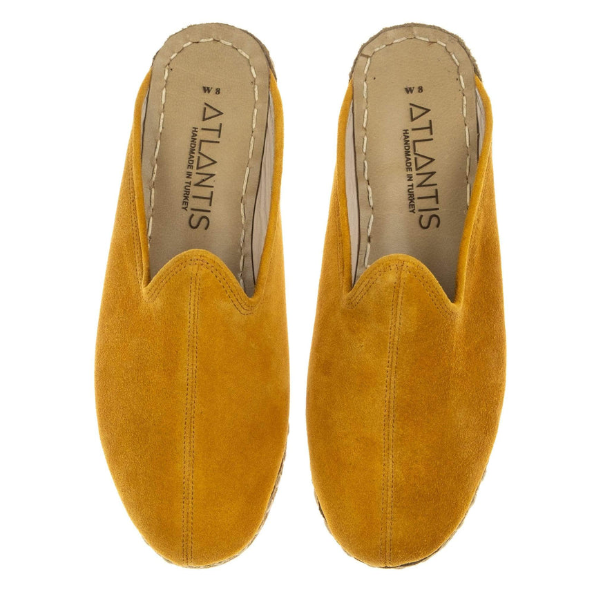 Yellow Slippers - Turkish Slippers for Women & Men : Atlantis Handmade Shoes