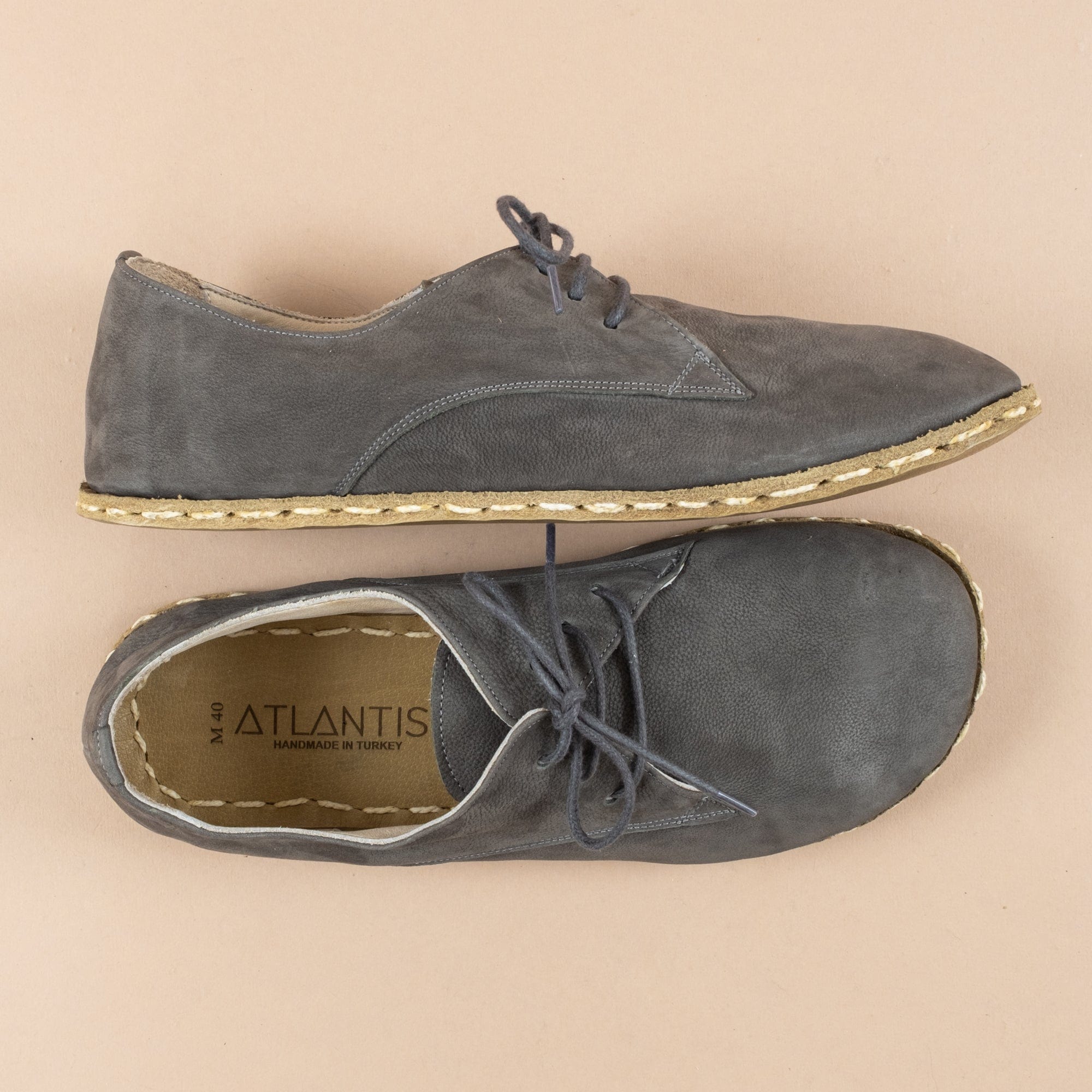 Grey oxford fashion shoes mens