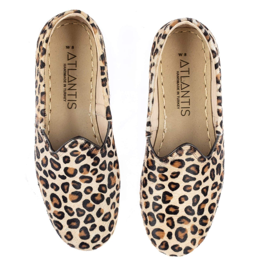 Yemeni Kadın Leopard Desenli Slip On Ayakkabı