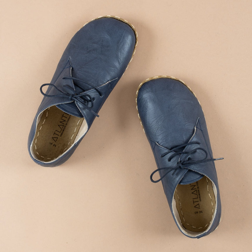 Marineblaue Oxford-Schuhe für Herren