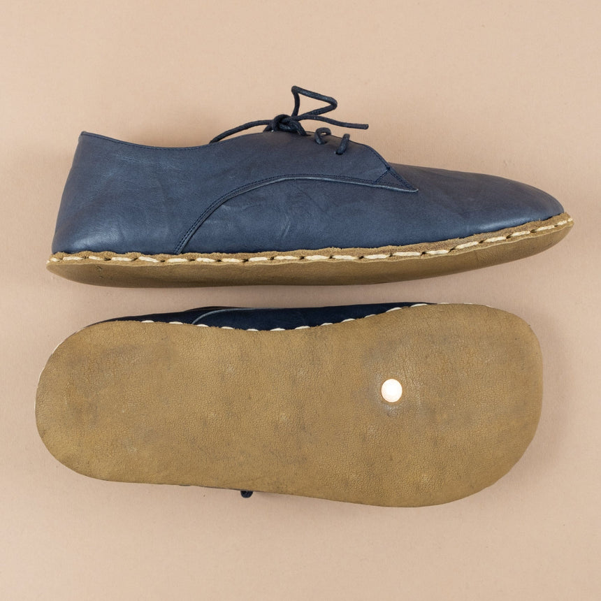 Marineblaue Oxford-Schuhe für Herren