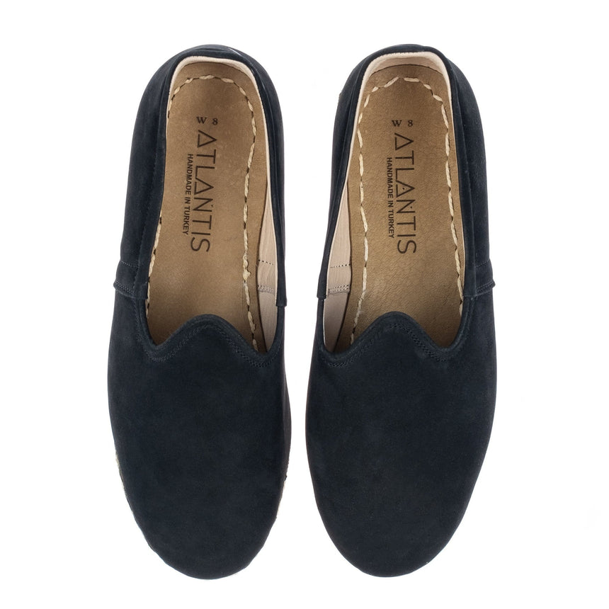 Men's Black Nubucks Slip On Shoes