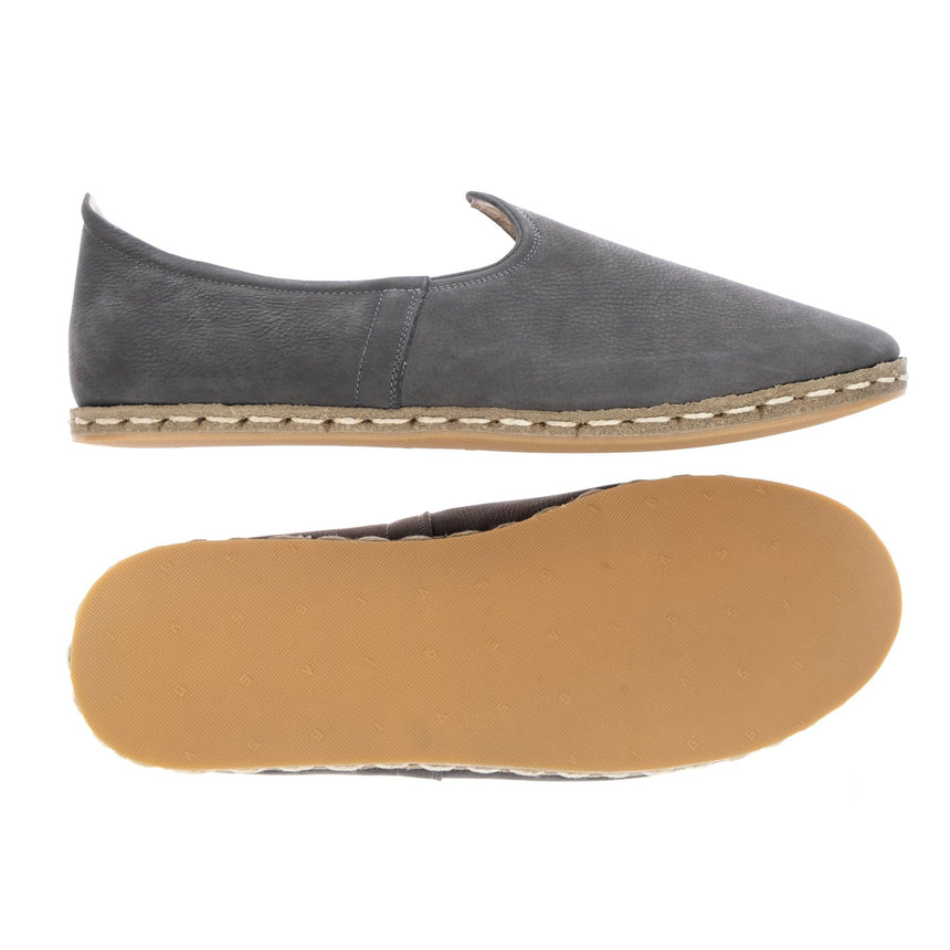 Graue Slip-On-Schuhe für Herren