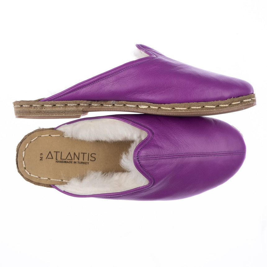 Men's Leather Purple Shearlings