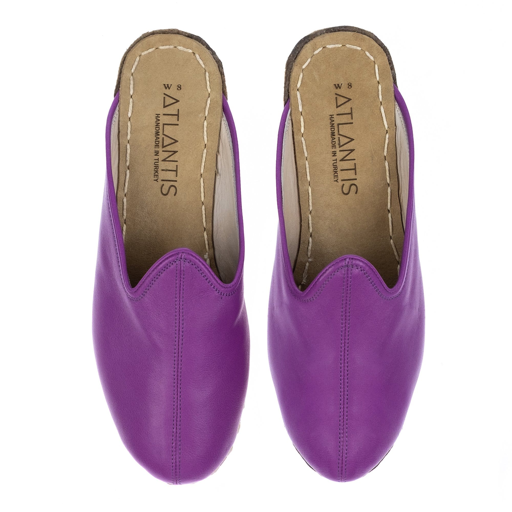 atlantis handmade shoes mardi gras turkish leather slippers purple