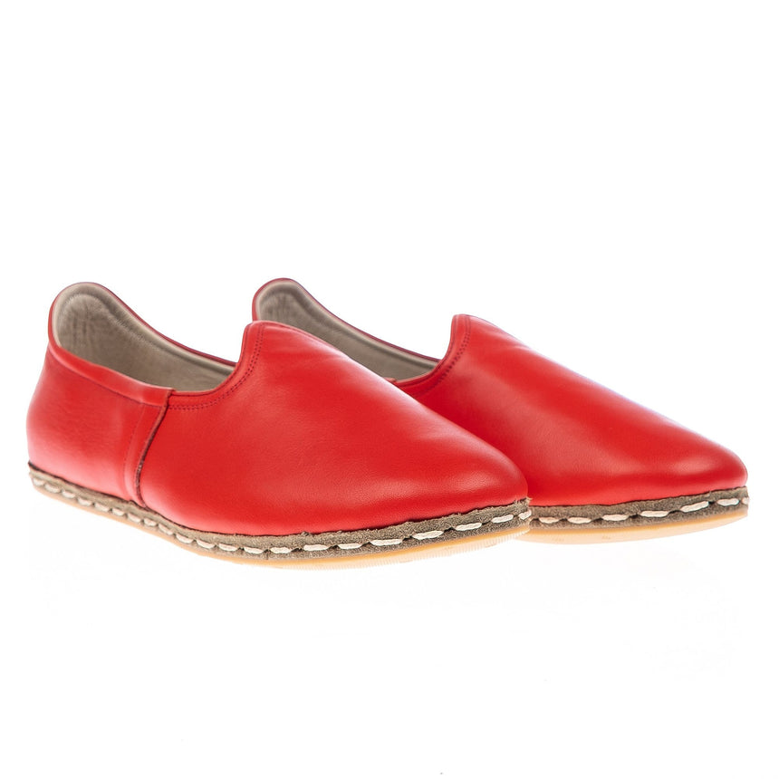 Rote Slip-On-Schuhe für Damen