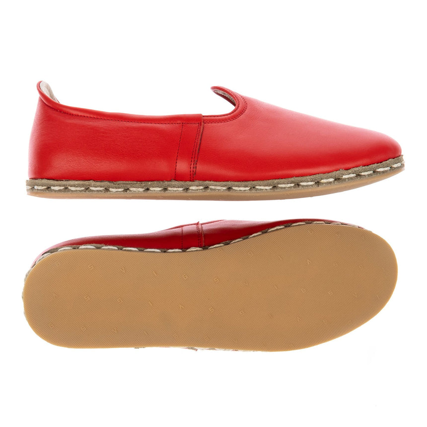 Rote Slip-On-Schuhe für Damen