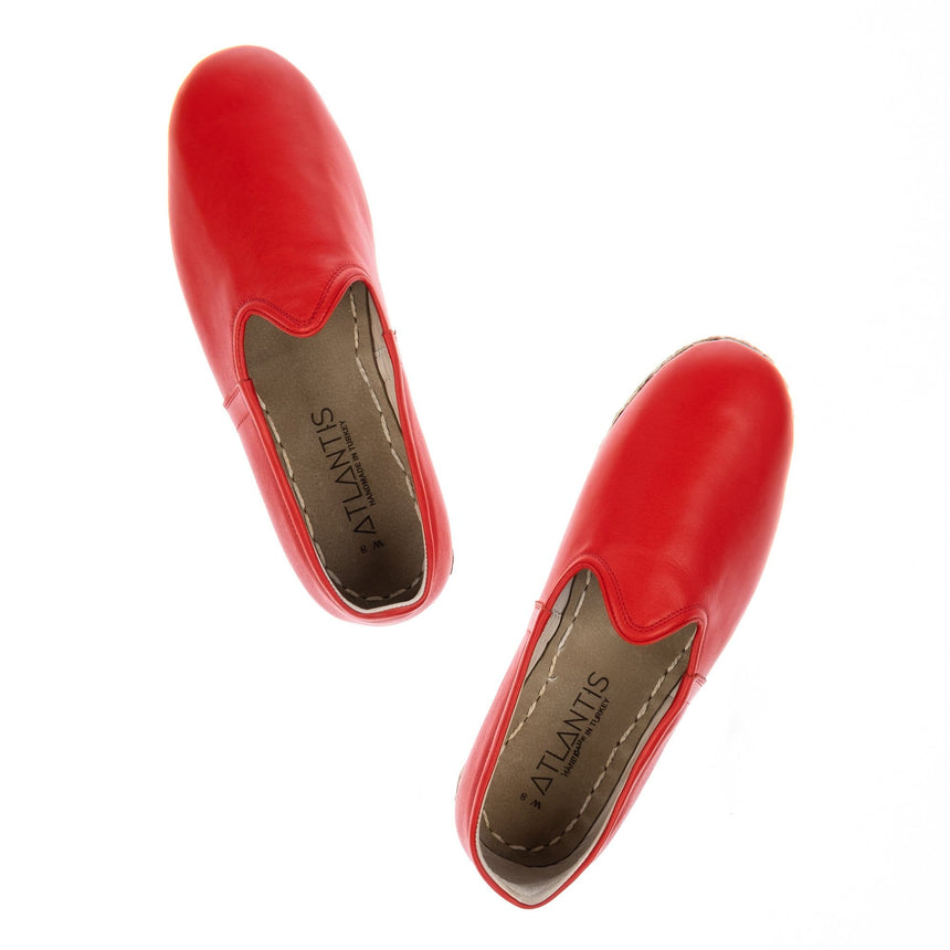 Rote Slip-On-Schuhe für Damen