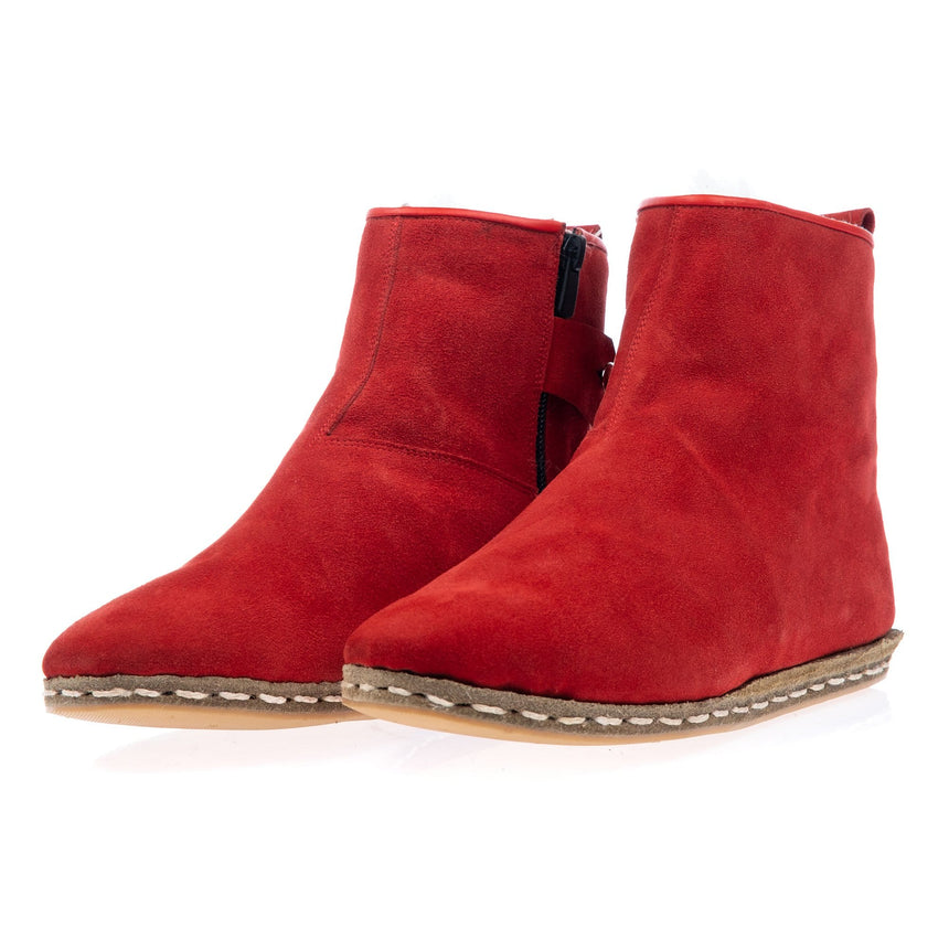 Rote Damenstiefel