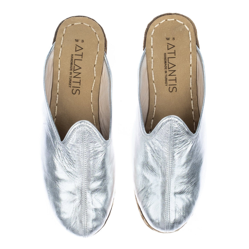 Women's Silver Slippers