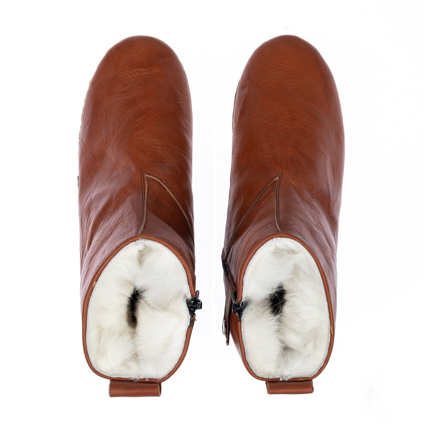 Hellbrauner Shearling für Damen