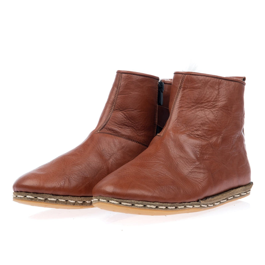 Men's Tan Shearling Boots