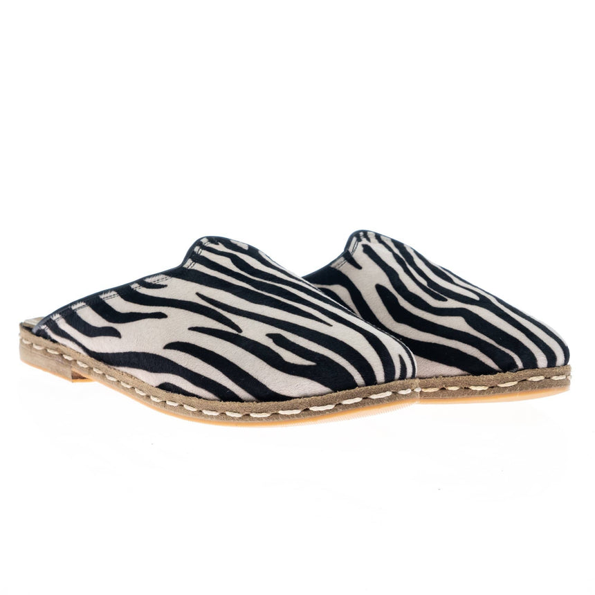 Women's Zebra Slippers