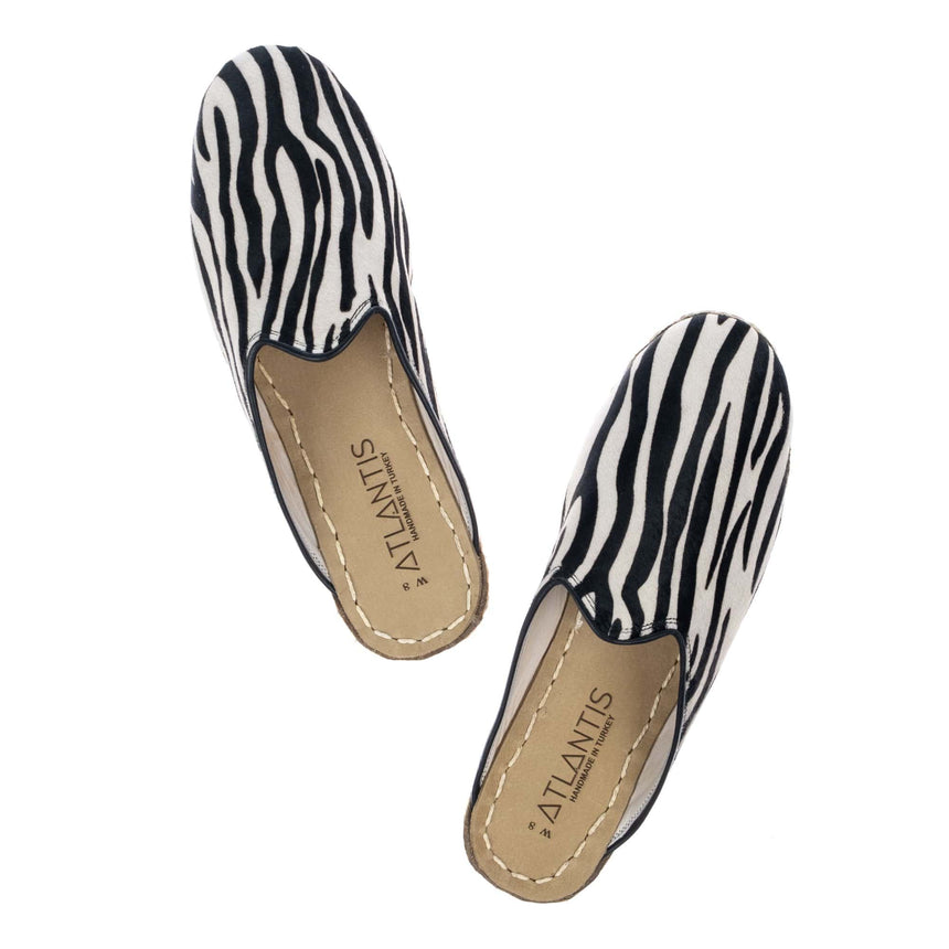 Women's Zebra Slippers