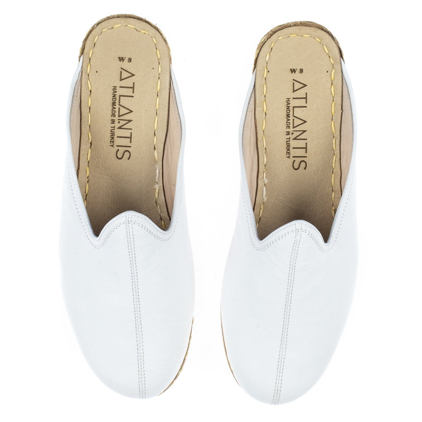 Men's White Slippers