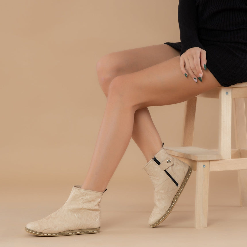 Beige Herrenstiefel