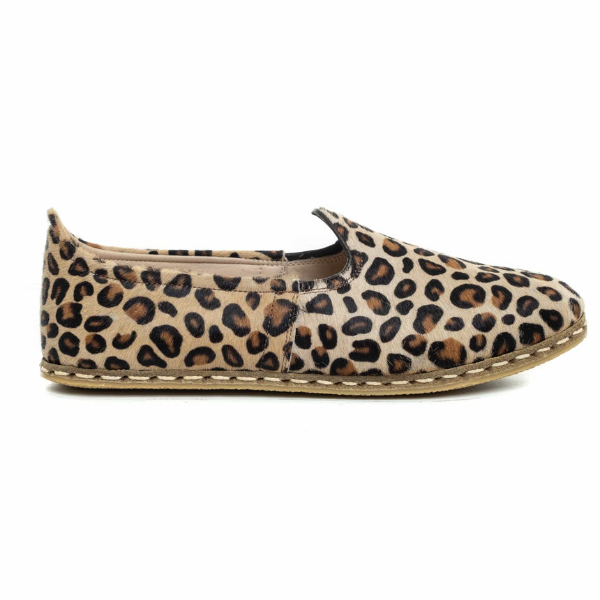 Yemeni Kadın Leopard Desenli Slip On Ayakkabı