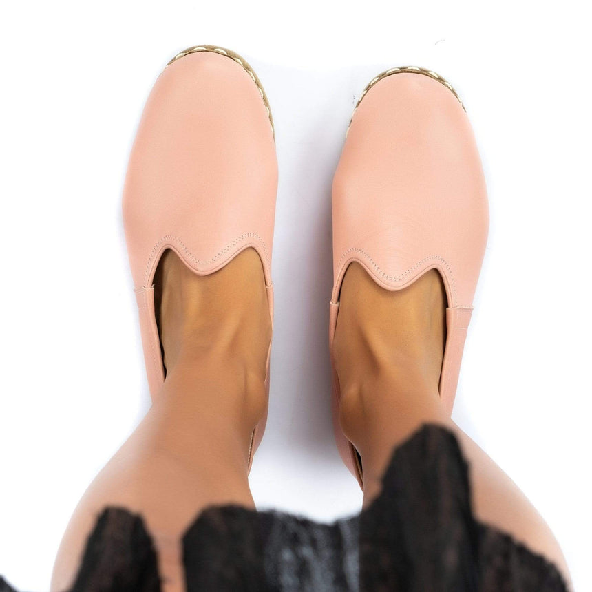 Women's Powder Pink Slip On Shoes