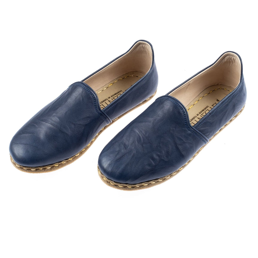 Marineblaue Slip-On-Schuhe für Herren