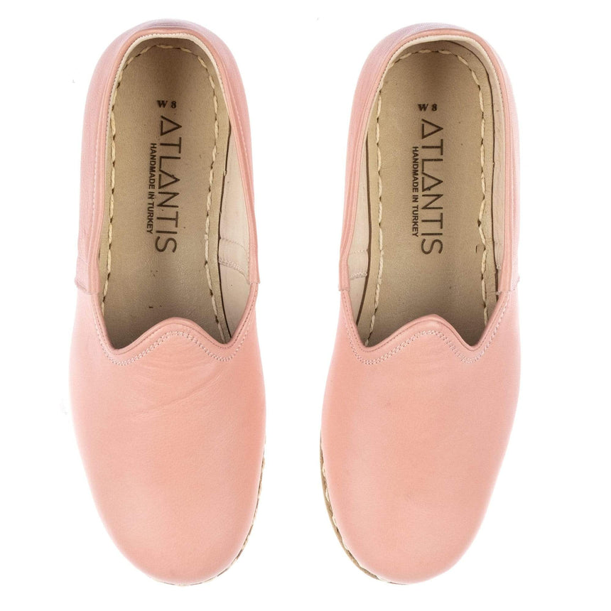 Puderrosa Slip-On-Schuhe für Damen