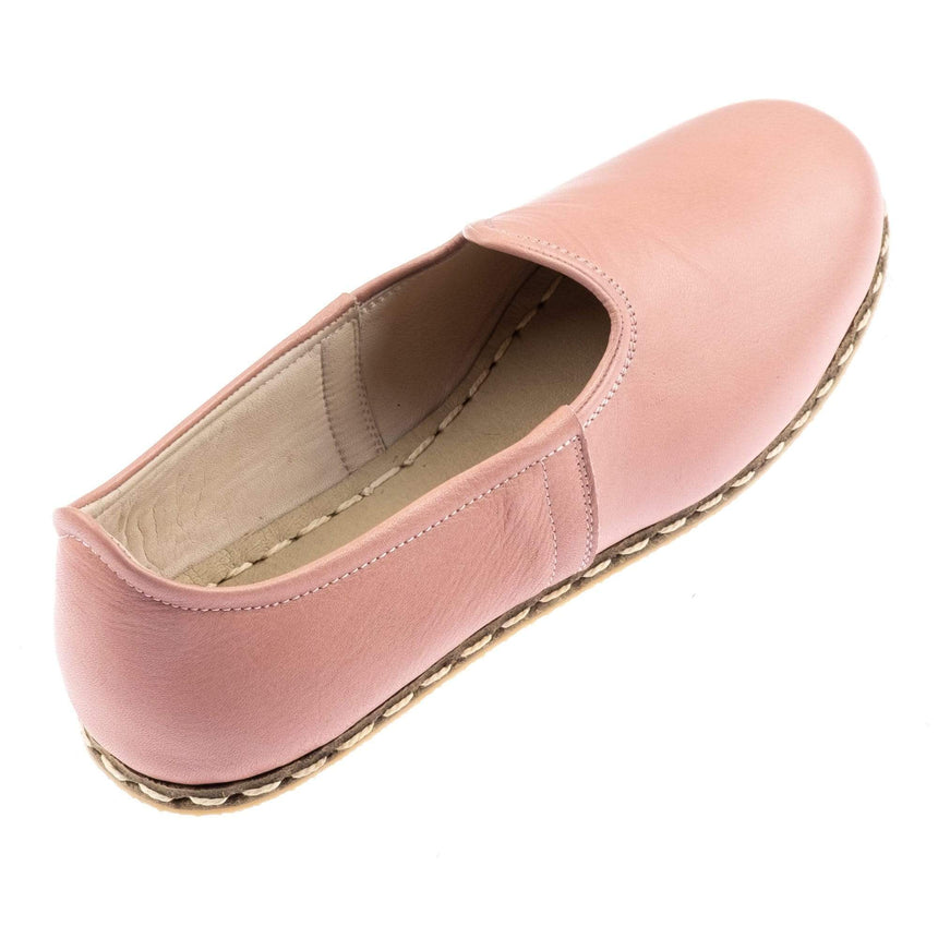 Puderrosa Slip-On-Schuhe für Damen