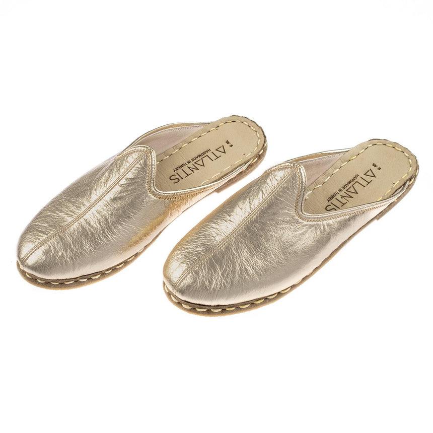 Women's Gold Slippers