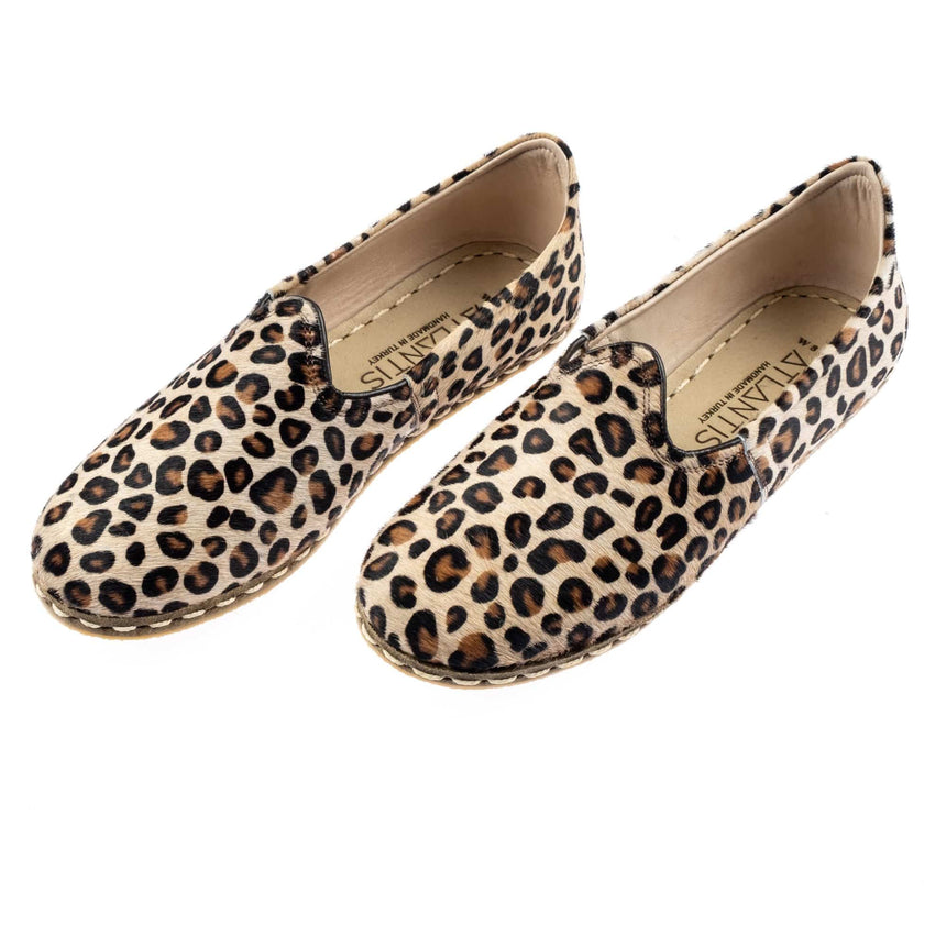 Yemeni Kadın Leopard Desenli Slip On Ayakkabı