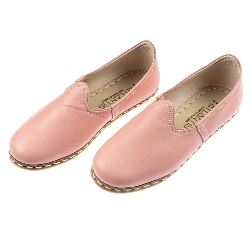 Puderrosa Slip-On-Schuhe für Damen