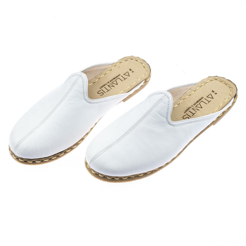 Men's White Slippers